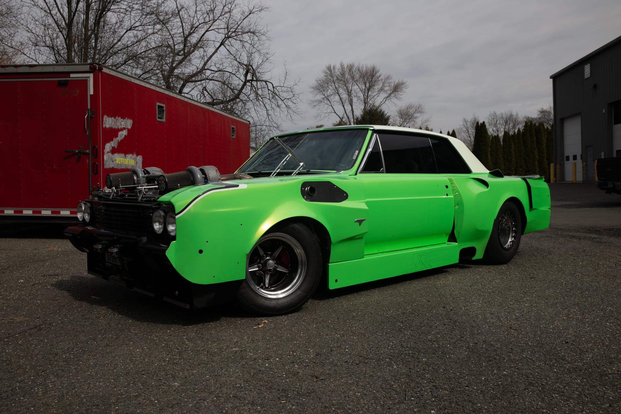 1969 Buick Skylark twin turbo in Metallic Screamin Green + Glow-in-the-Dark accents by ONE PPF, photo 1
