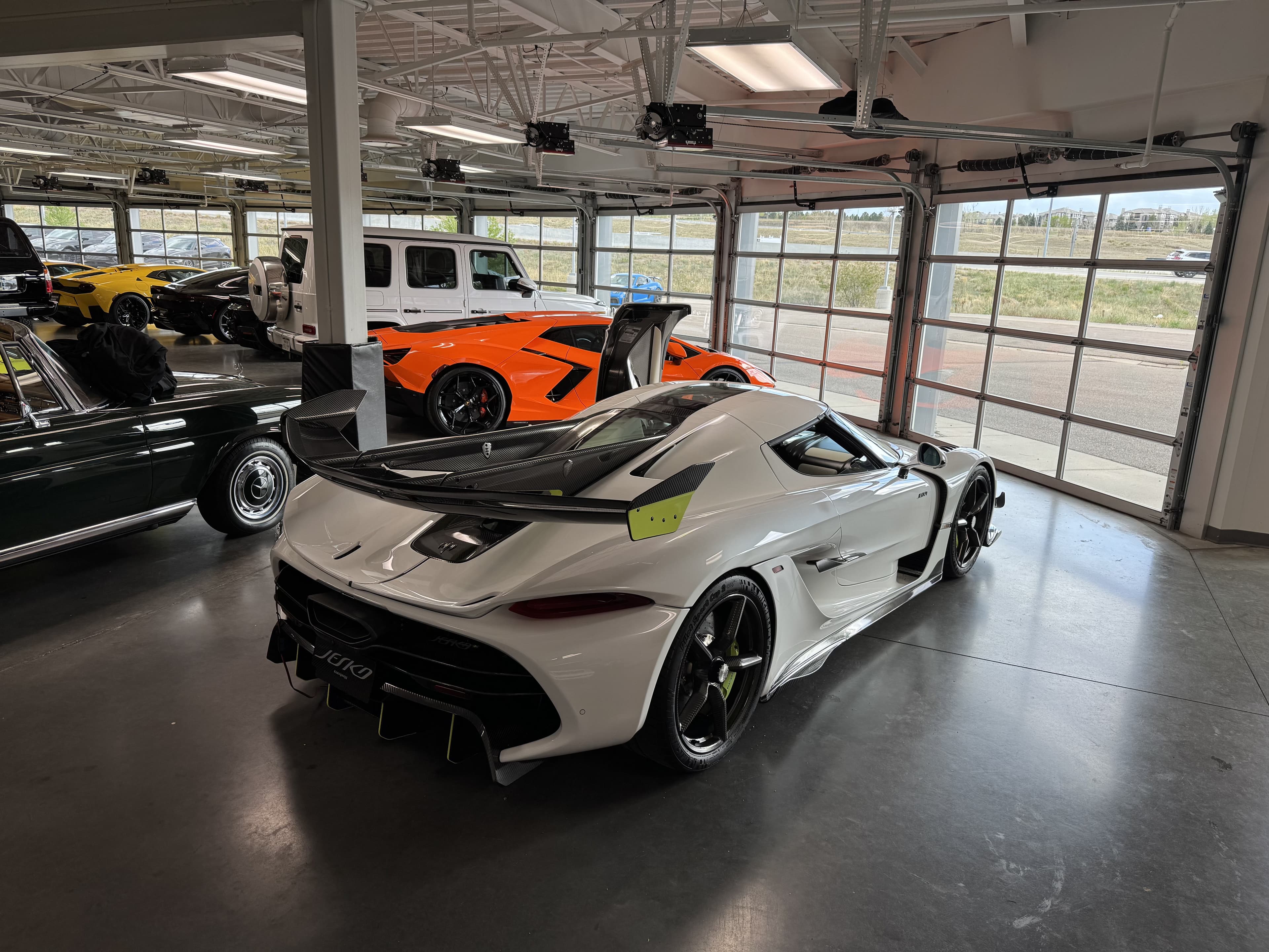 Fluorescent Yellow on Koenigsegg Jesko, Advanced Auto Glass
