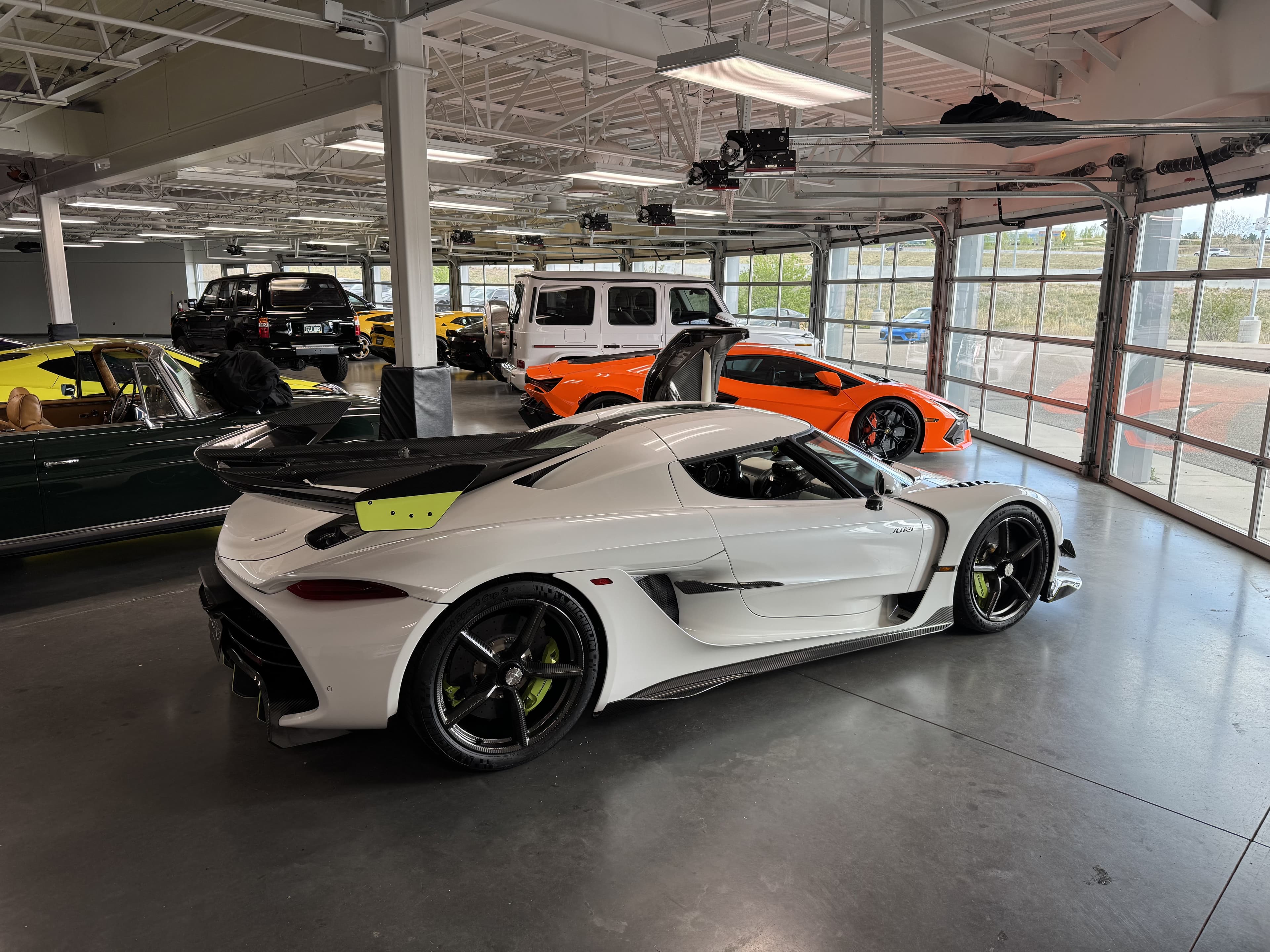 Fluorescent Yellow on Koenigsegg Jesko, Advanced Auto Glass