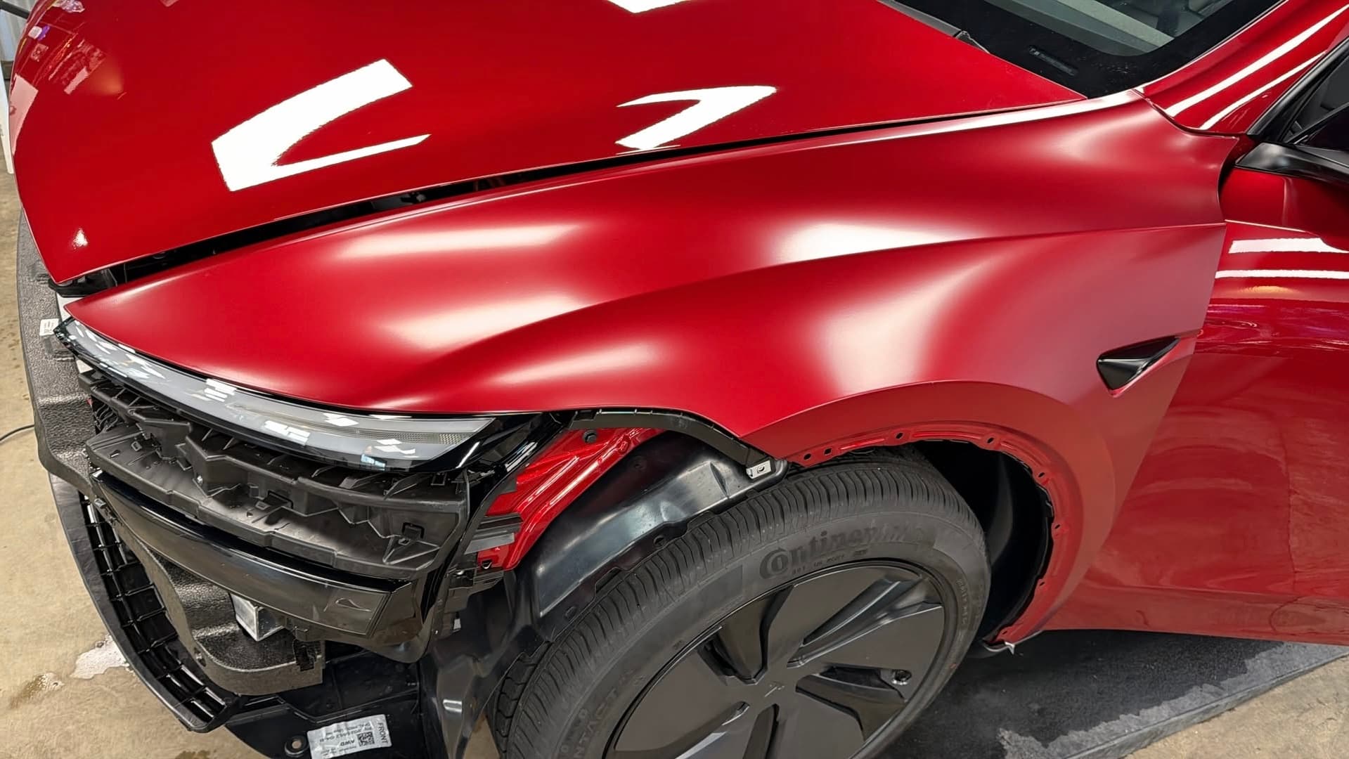 HydroSatin clear PPF on Tesla Model Y at CCD Auto Design, hero shot