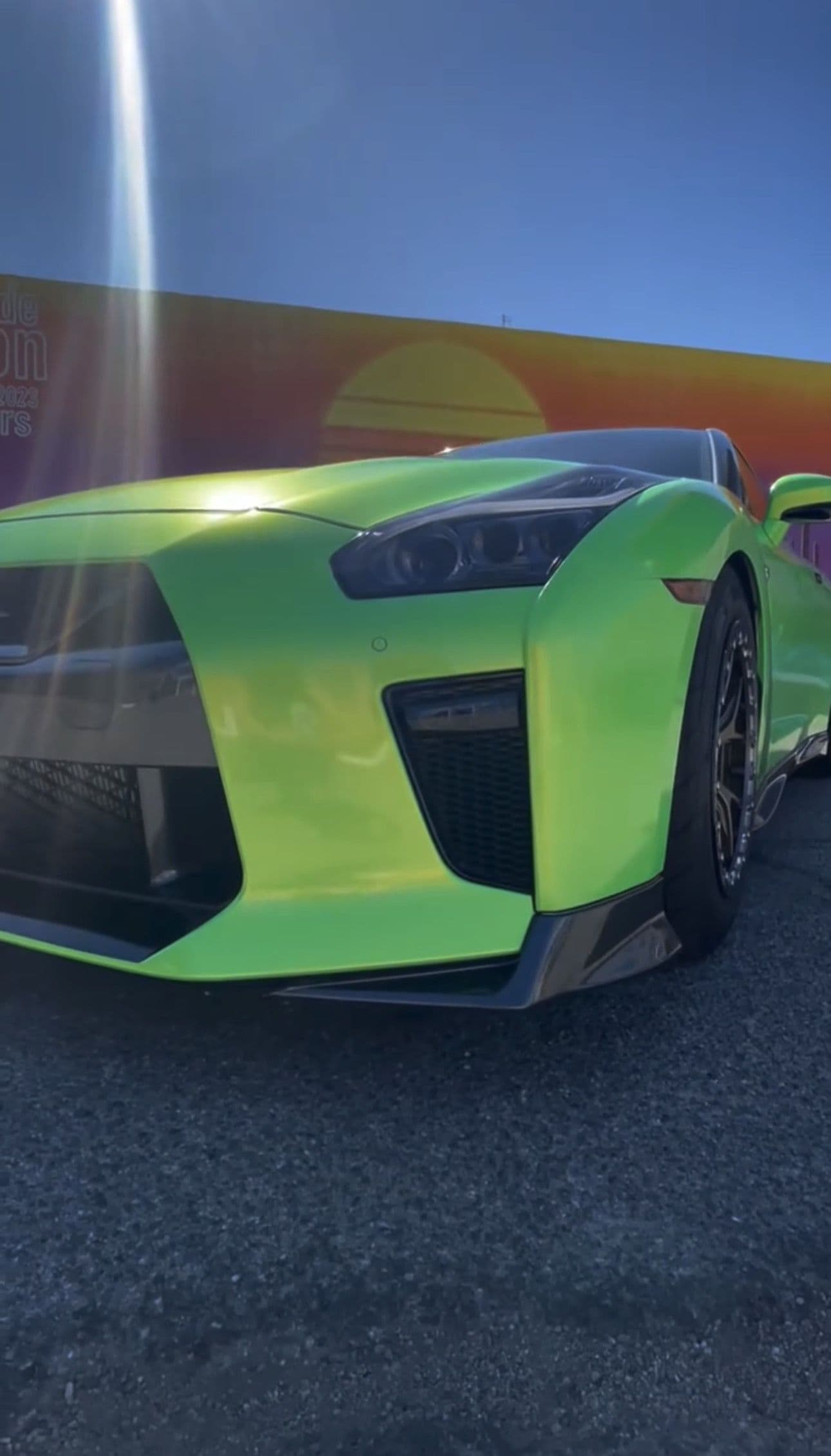 Metallic Screamin Green on Nissan GT-R at Clear Choice Autoshield