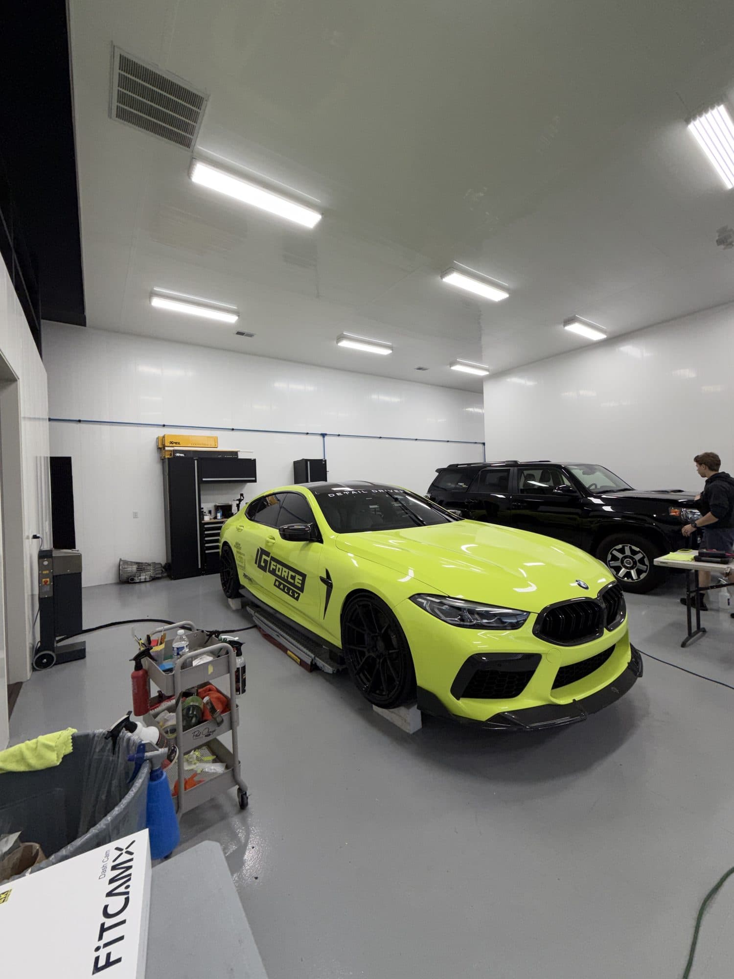 Fluorescent Yellow install on BMW M8 photo 3
