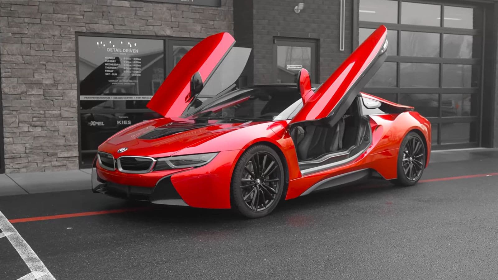 Liquid Cardinal Red on BMW i8