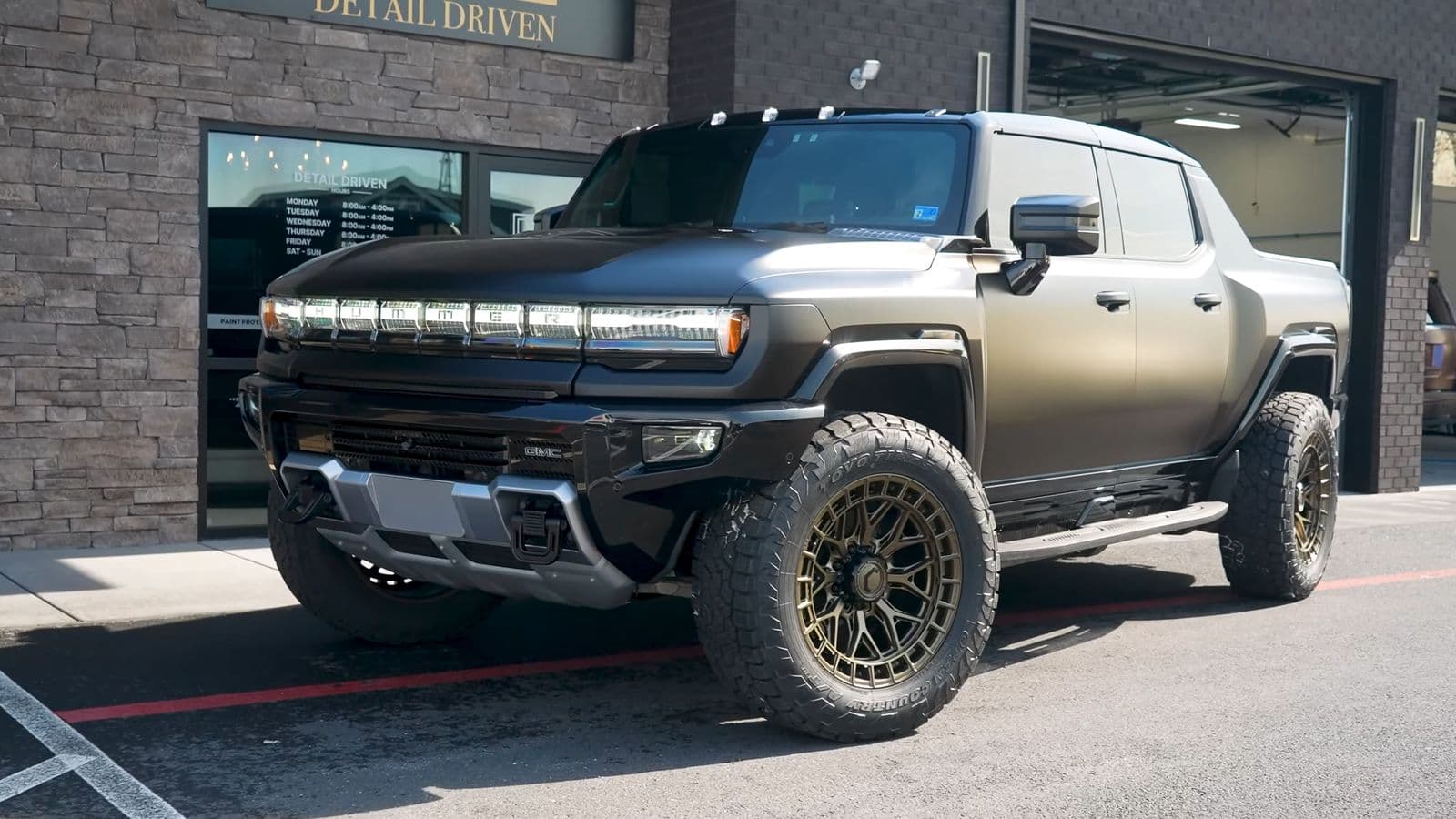 Satin Black on GMC Hummer EV at Detail Driven