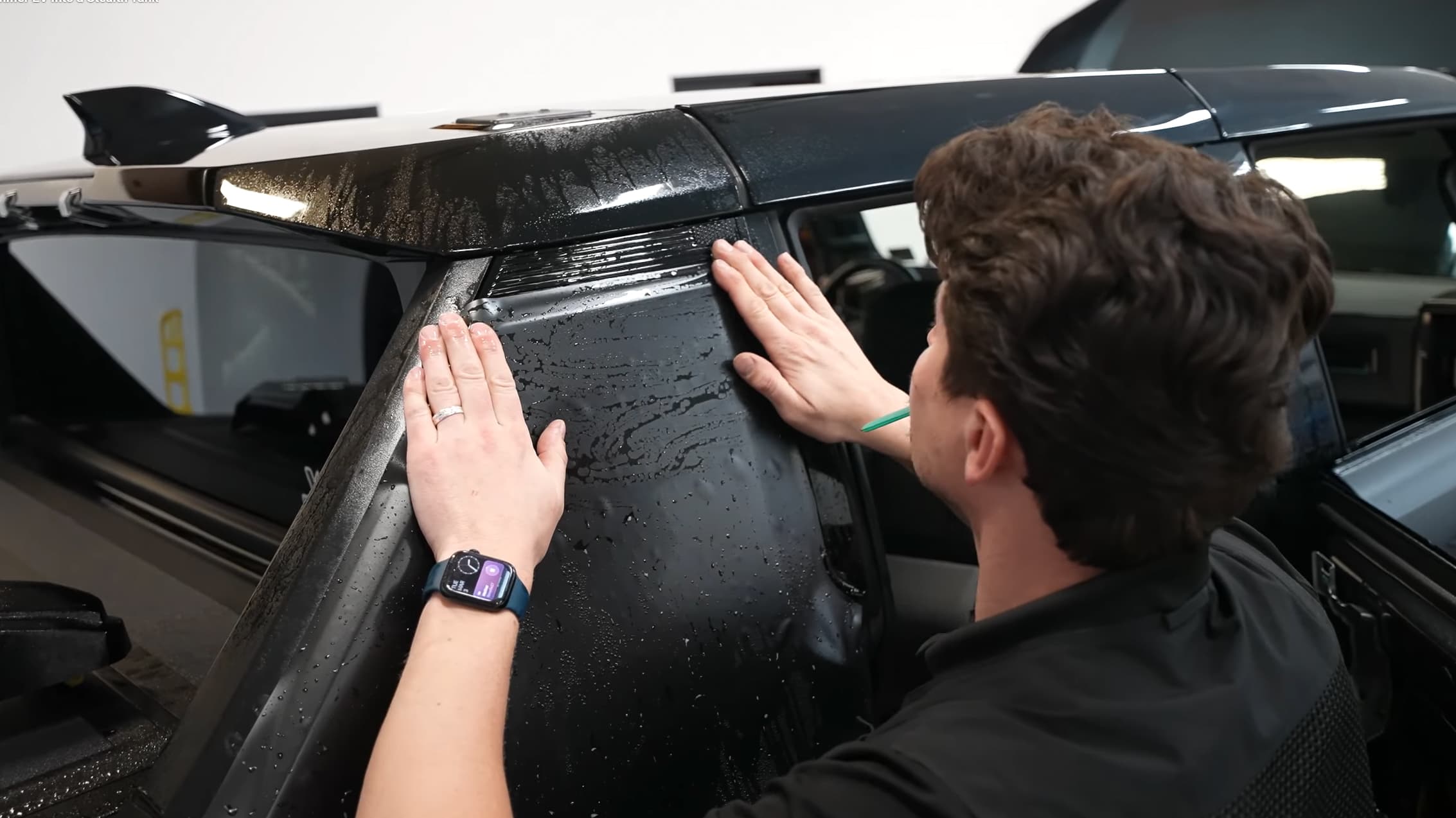 Satin Perfect Black on GMC Hummer EV, Detail Driven