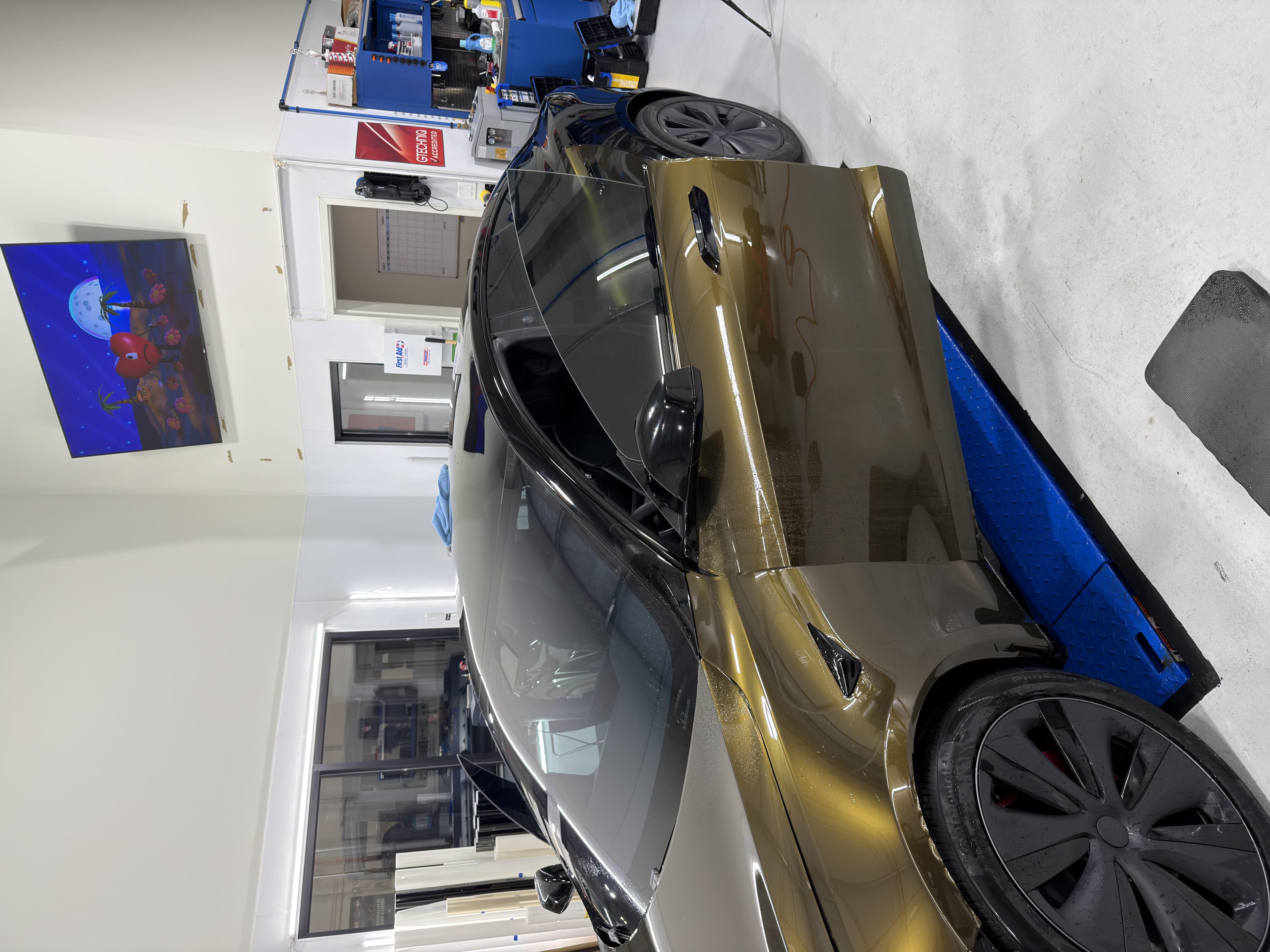 Liquid Tungsten Black Gold on Tesla Model S, Essential Auto Styling
