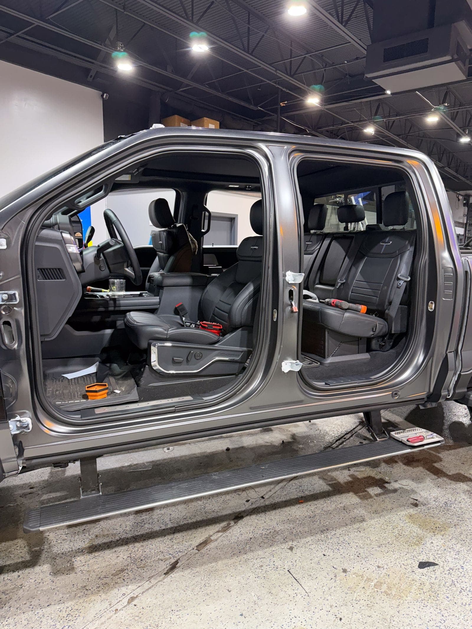 Satin Dark Gray on Ford F-450, Exotic Solutions