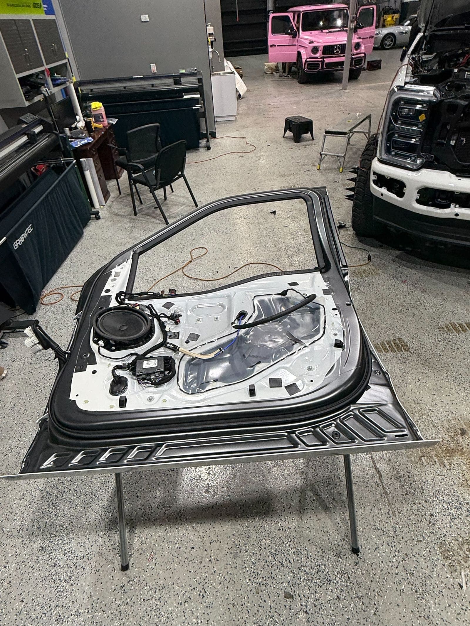 Satin Dark Gray on Ford F-450, Exotic Solutions