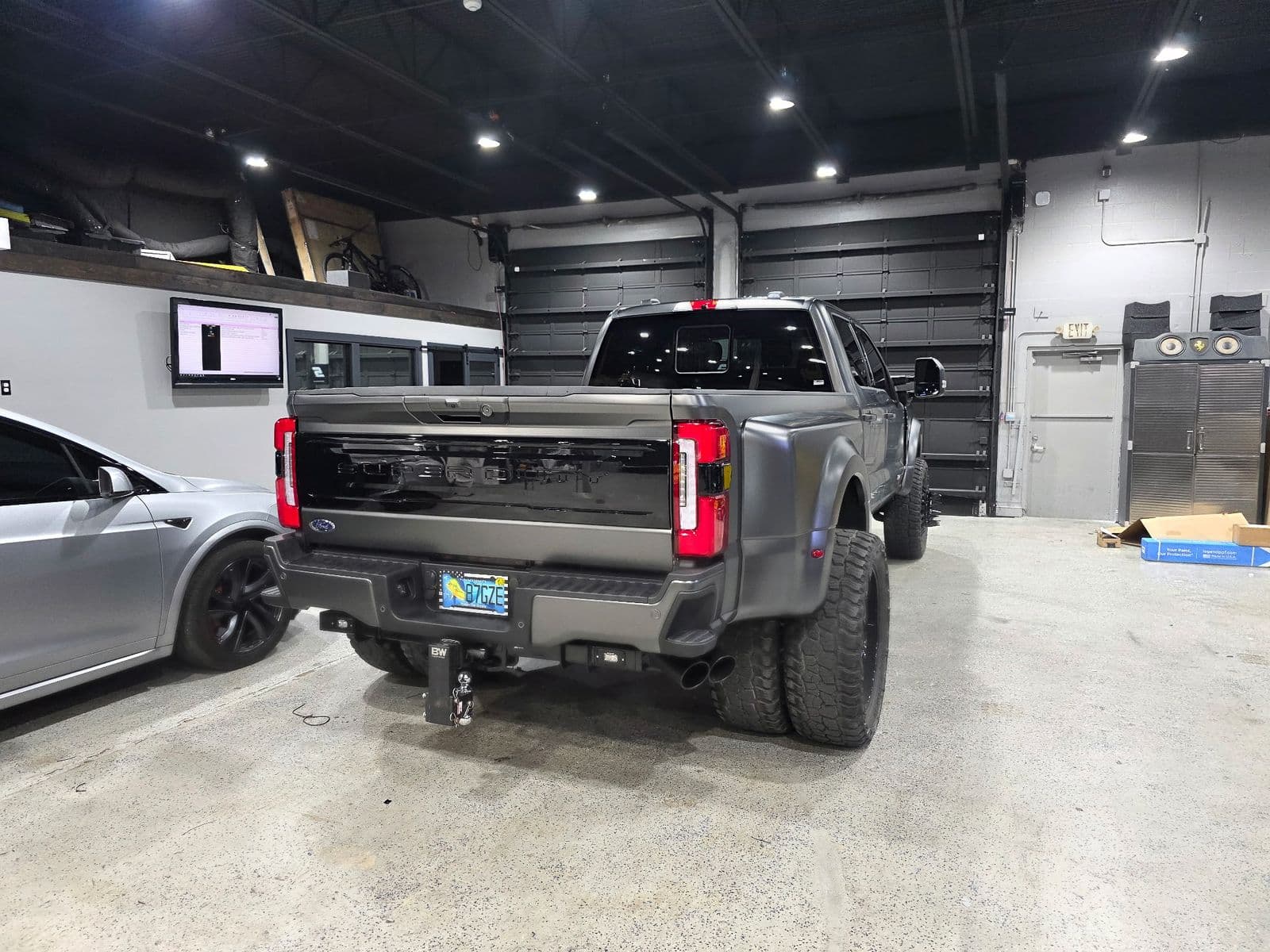 Satin Dark Gray on Ford F-450, Exotic Solutions