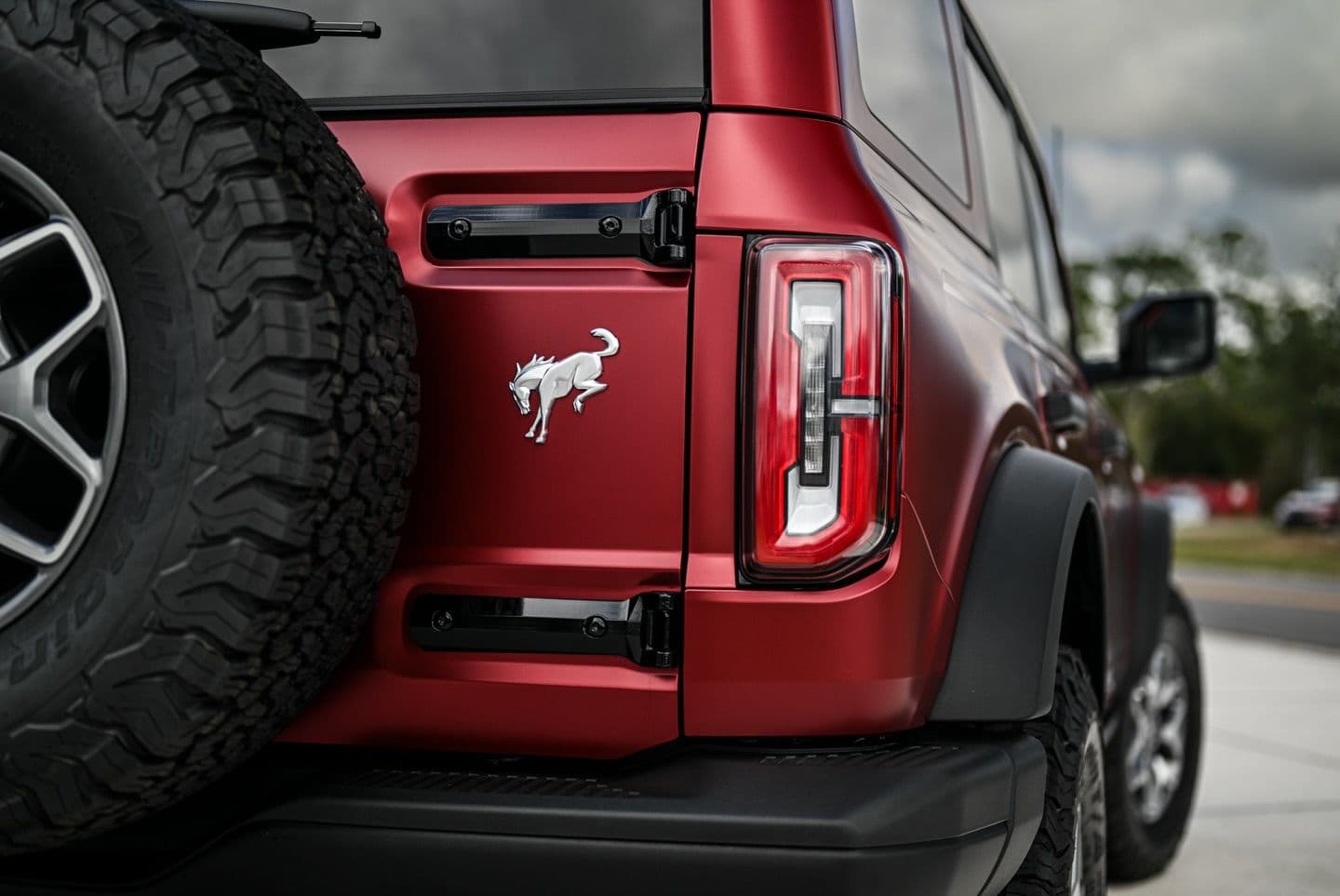 Satin Metallic Ruby Red on Ford Bronco, Sage Auto Studios