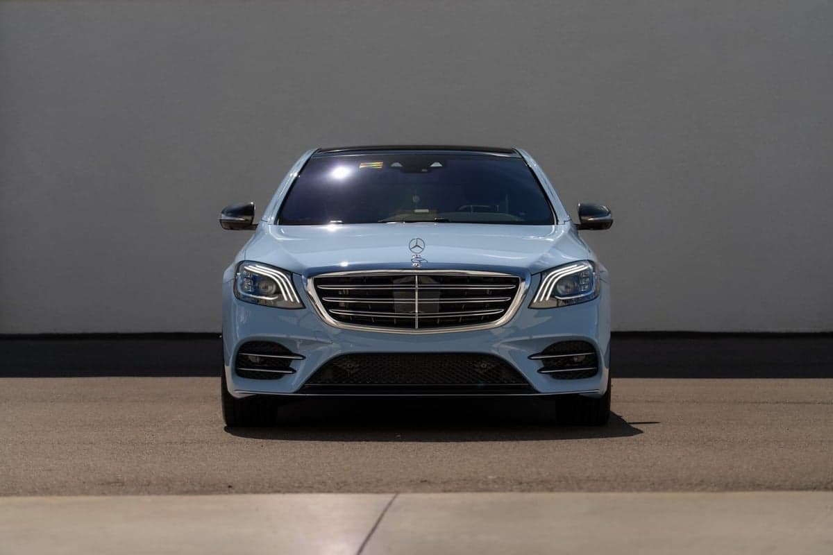 China Blue on Mercedes S-Class