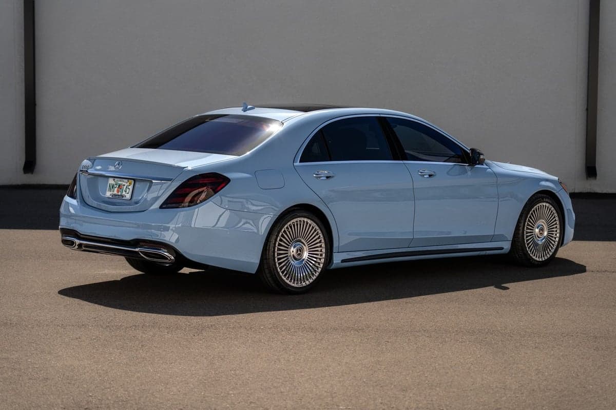 China Blue on Mercedes S-Class