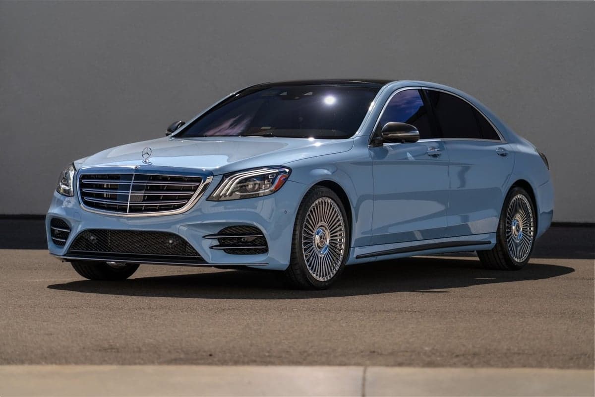 China Blue on Mercedes S-Class