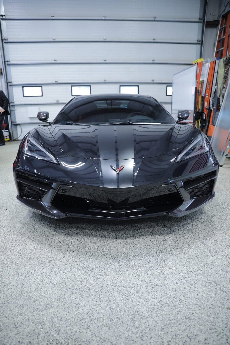 Gloss Carbon Fiber on a Chevrolet Corvette C8