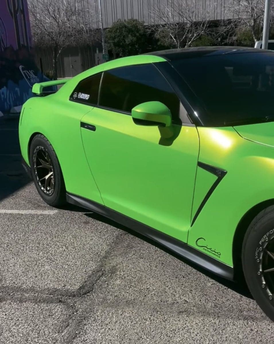 Metallic Screamin Green on Nissan GT-R