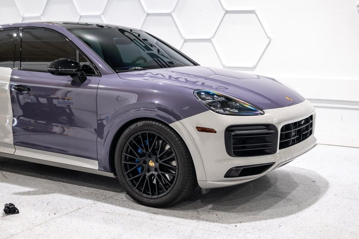 Purple Ash on Porsche Cayenne