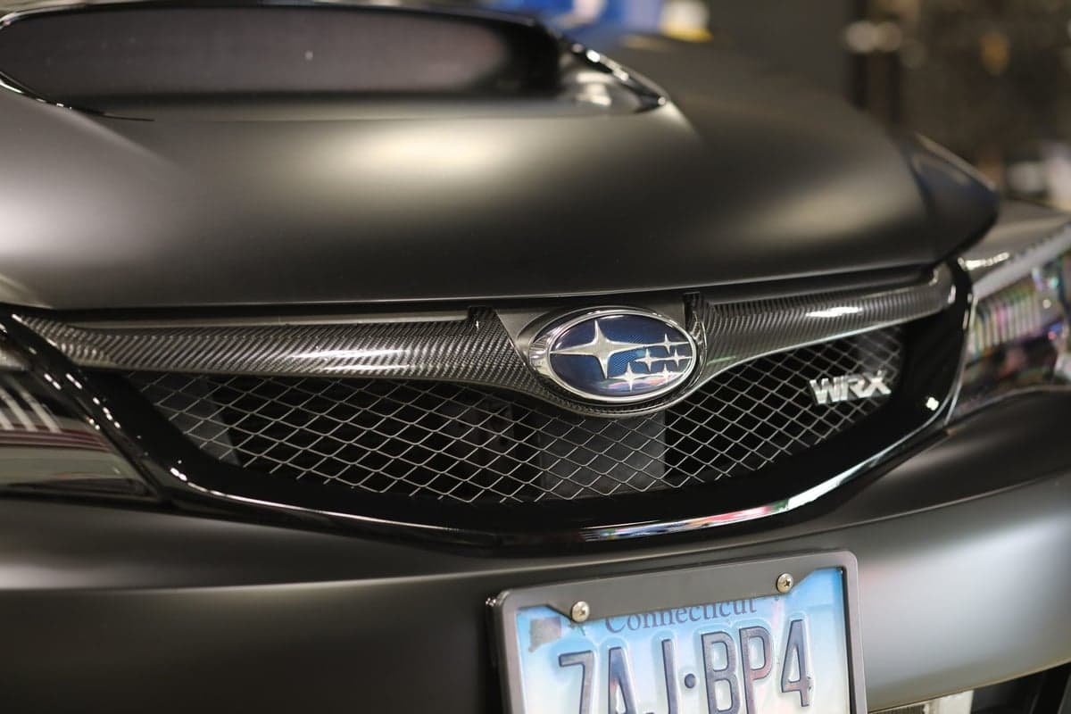 Satin Perfect Black on a Subaru WRX