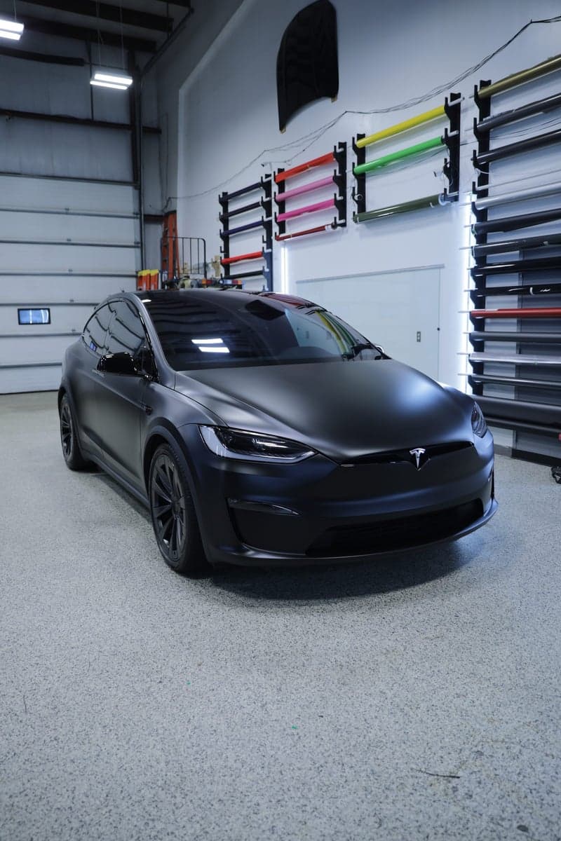 Satin Perfect Black on Tesla Model X