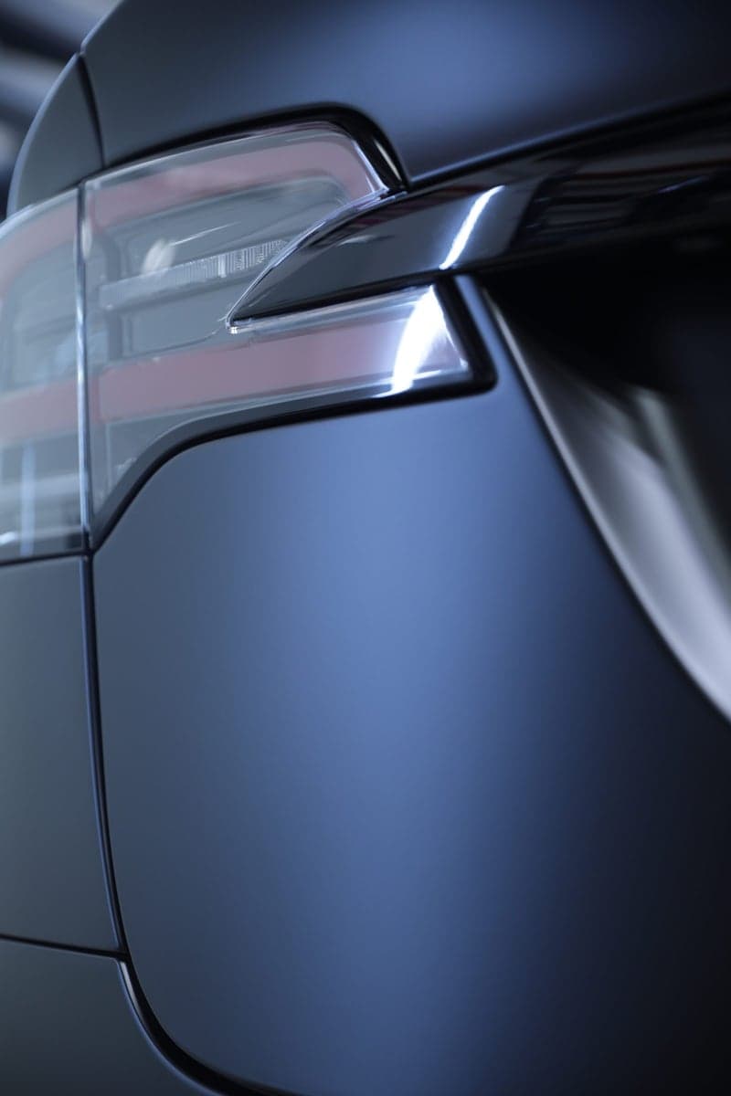 Satin Perfect Black on a Tesla Model X