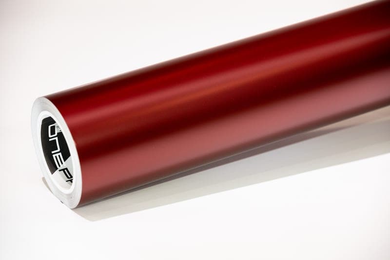 Satin Metallic Ruby Red color PPF film